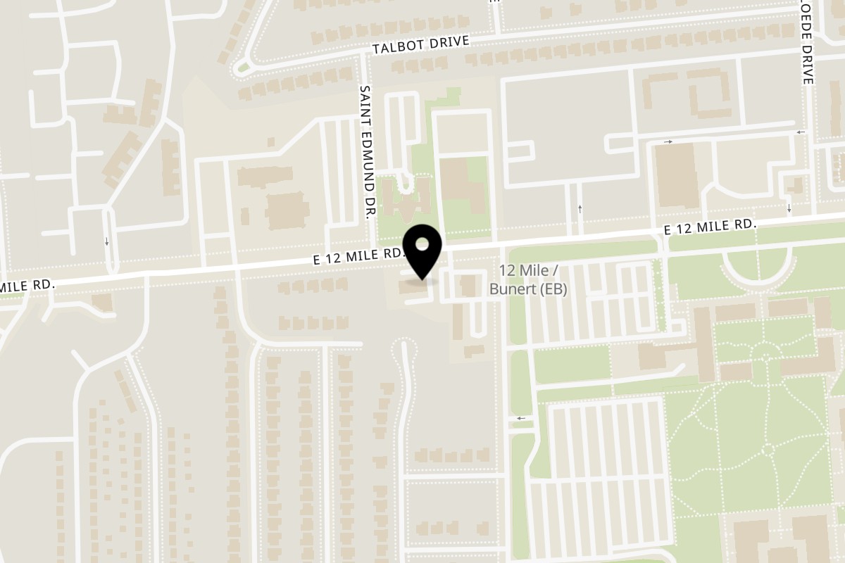 Map showing the location of House of FusYin on 14156 Twelve Mile Rd in Warren